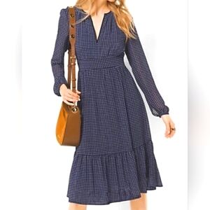 Michael by Michael Kors Paisley Ruffle Midi Dress. Size 2